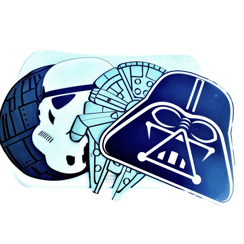 Star Wars Placemats Set Darth Vader‎ Stormtrooper Millennium Falcon Death Star